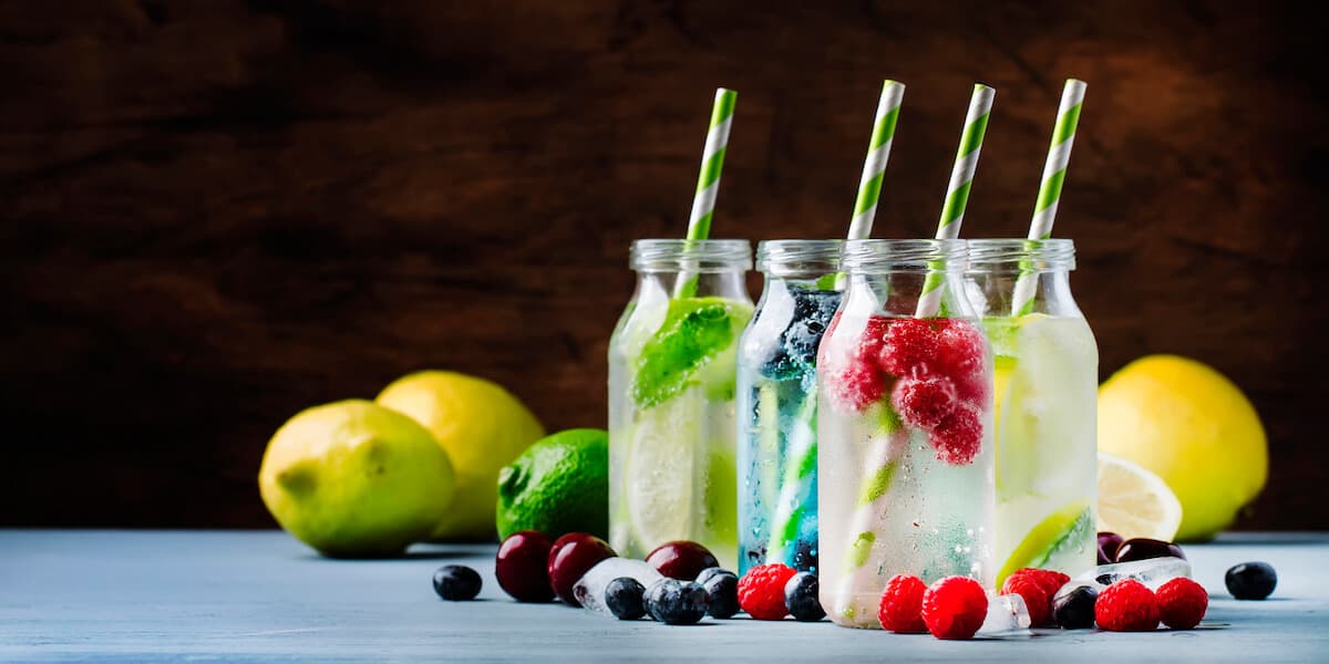 Summer drinks set.
