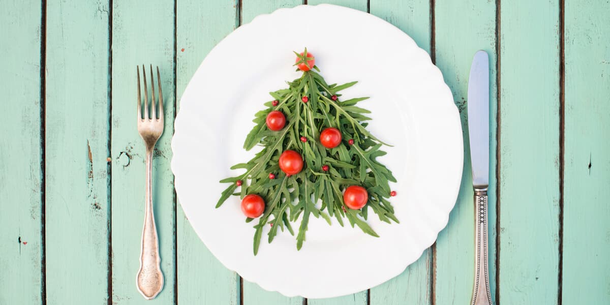 Christmas tree of arugula